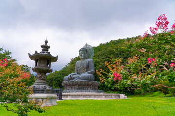 Buddha statue at Sinheungsa Temple in Seoraksan National Park, South Korea