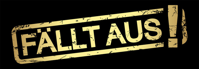 golden rubber stamp canceled (german)