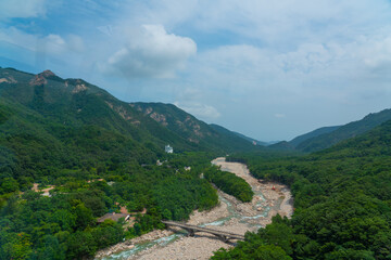 view of peak Seorak mountains at the Seorak-san National Park, Soraksan, South Korea
