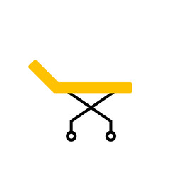 stretcher medical equipment line style icon illustration design