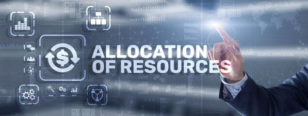 Allocation of Resources. Marketing Planning Strategy Concept. Business Technology
