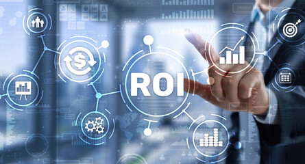 Roi Return On Investment Business Technology Analysis Finance Concept