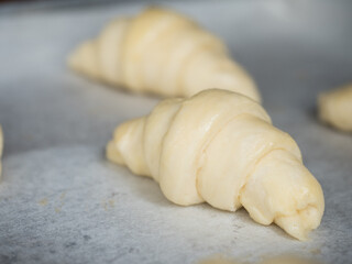 Fototapeta na wymiar croissant dough