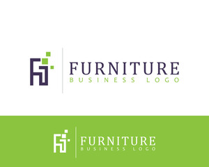 furniture logo creative sign symbol tech store brand line design emblem