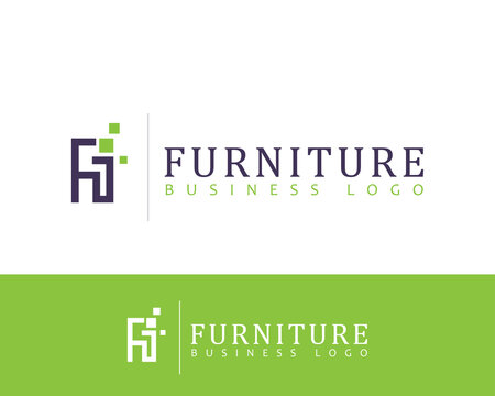 furniture logo creative sign symbol tech store brand line design emblem