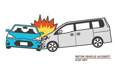 車の災害や事故のベクターイラスト素材 危険 修理 Accident Poster Accide ニワトコ