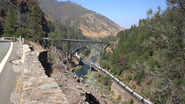 Pulga Bridges in the feather river canyon