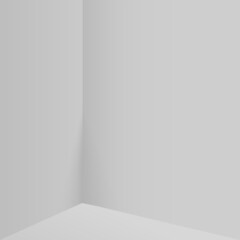 Products display 3d background podium scene with white shape geometric platform. Vector illustration
