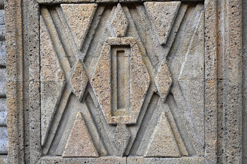 Old dirty wall close up. Grunge abstract photo background.  Beautiful stone texture pattern.
