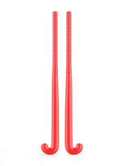 Blank hook hockey stick template mock up, 3d render illustration.