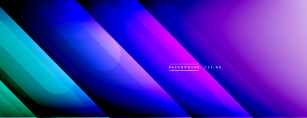 Dynamic lines abstract background. 3D shadow effects and fluid gradients. Modern overlapping forms