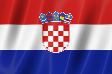 croatia flag, 3d render,8K