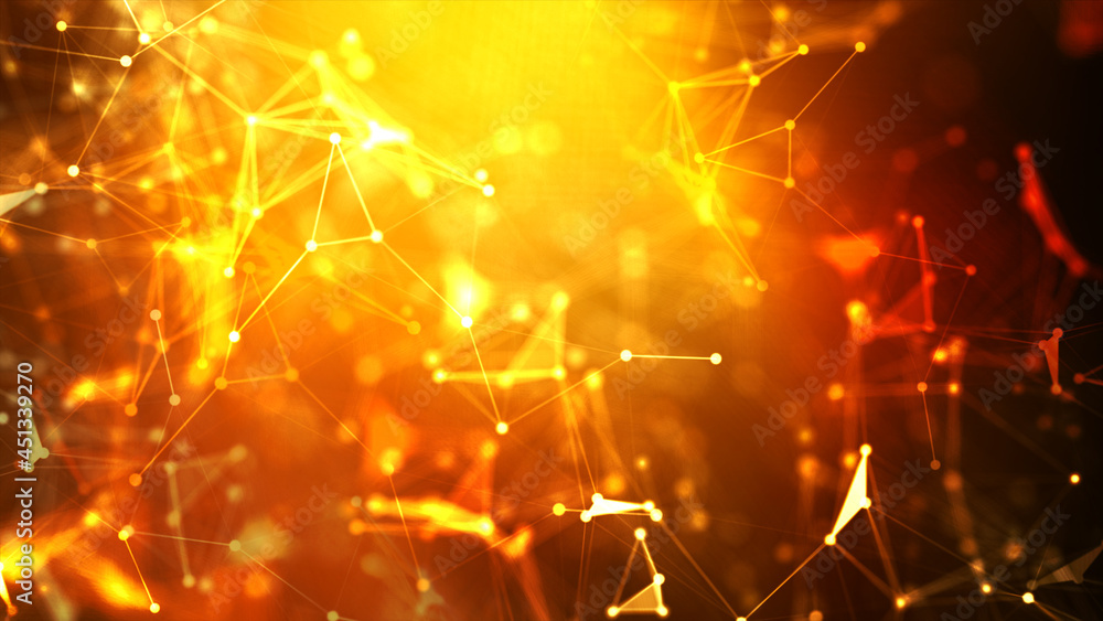 Poster abstract background dot and connect line for cyber technology futuristic and network connection conc
