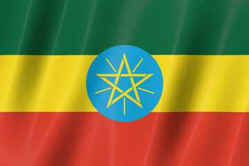 ethiopia flag,3d flag, flag, 3d render,8k