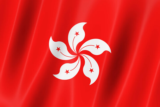 hongkong flag, hongkong china,3d flag, flag, 3d render,8k