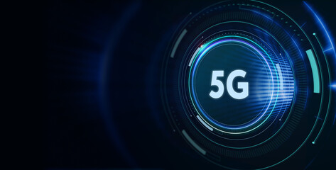 The concept of 5G network, high-speed mobile Internet, new generation networks. Business, modern technology, internet and networking concept.
