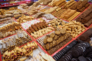 oriental bazaar, a lot of different cookies