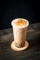 Taiwan milk tea with bubble