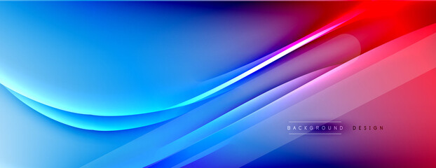Abstract background - lines composition created with lights and shadows. Technology or business digital template. Trendy simple fluid color gradient abstract background with dynamic