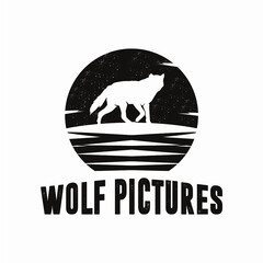 Wolf Pictures Film logo vector image
