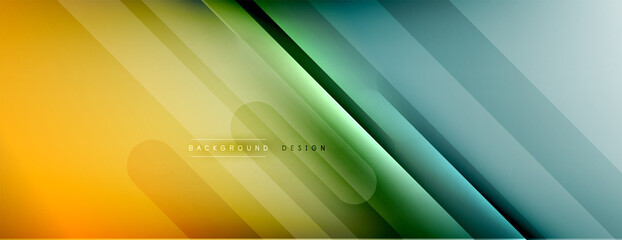 Abstract background - lines composition created with lights and shadows. Technology or business digital template. Trendy simple fluid color gradient abstract background with dynamic