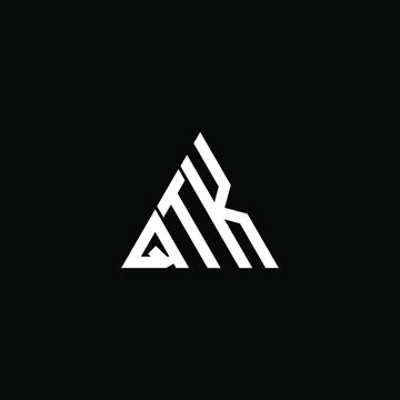 QTK letter logo creative design. QTK unique design
