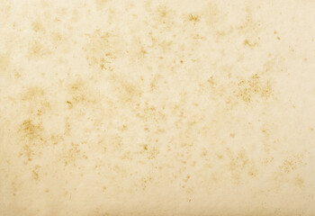 background of empty stained old paper, top view