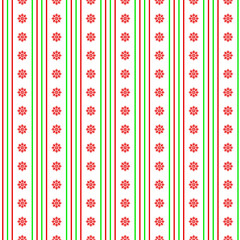 Vector seamless pattern with vertical stripes and snowflakes for printing on textiles, clothes, paper, wallpaper. The concept for the winter season.