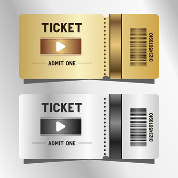 silver and gold cinema tickets