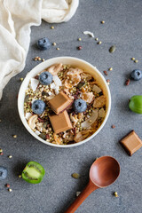 Homemade healthy snacks. Muesli Bowl with Mixed Berries. Full of nutritional values, vitamins, minerals great energy source for a healthier lifestyle.