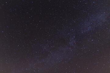 Fototapeta premium Summer night sky with milky way and stars. Czech republic