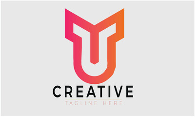 Creative U logo design victor template