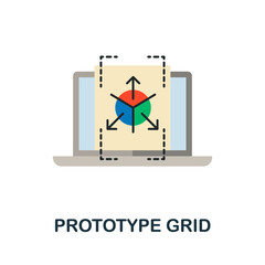 Prototype Grid flat icon. Colored sign from design thinking collection. Creative Prototype Grid icon illustration for web design, infographics and more