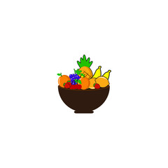 fruit vector illustration for healthy food logo, icon or symbol