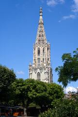 Church Berner Münster (German, translation is minster) at the old town of Bern on a beautiful...