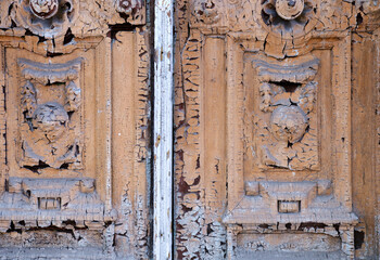 Old Wooden Door. Old wooden background.