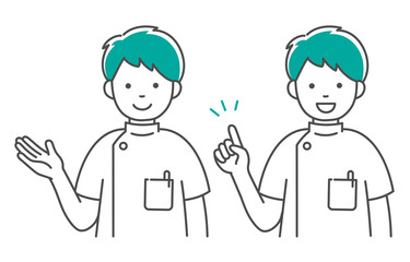 イラスト素材　整体師