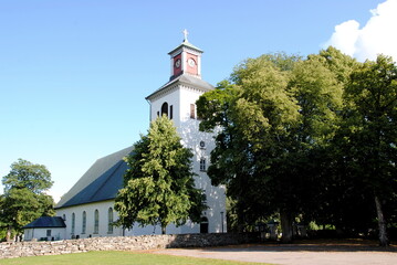 Fototapeta na wymiar Södra Unnaryd Church (built 1831-1833) in Unnaryd, Hylte Municipality, Halland County, province of Småland, Sweden