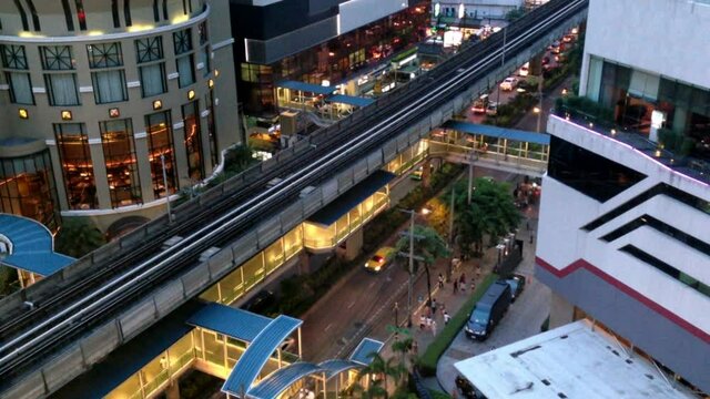 Night Timelapse of Bangkok city center
