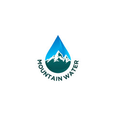 mountain water, logo for business reference