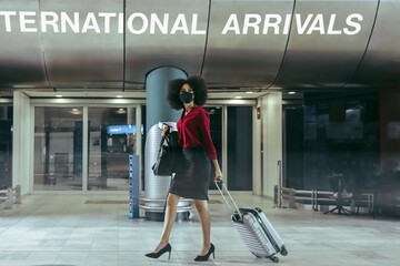 Woman traveling during coronavirus outbreak