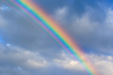 beautiful rainbow after the rain