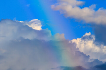 Fototapeta na wymiar beautiful rainbow after the rain