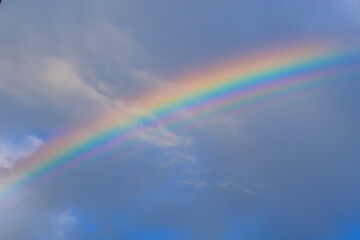 beautiful rainbow after the rain