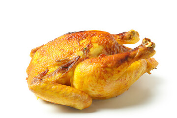 Thanksgiving Day roast turkey isolated on white background