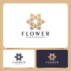 Flower silhouette decor , logo design inspiration