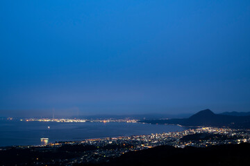 大分県別府市 十文字原展望台の夜景