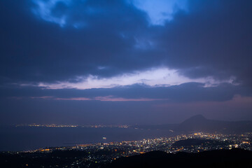 大分県別府市 十文字原展望台の夜景