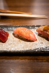 sushi on a plate - fatty tuna, from Taneda, Seattle