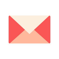 Closed envelope on a white background. Email symbol for mobile applications, websites. Vector.